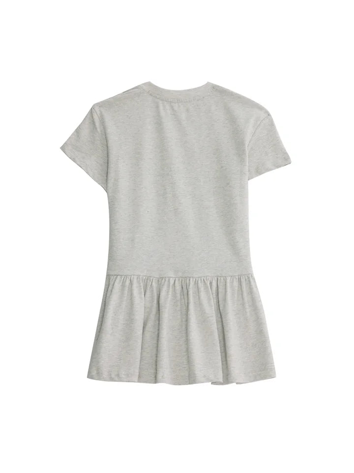 Everyday Wear Girls Dress 2025 Hot Sale Kids Summer Clothes Cotton Cute Letter Print Short sleeved Skirt Child Princess Dresses