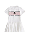Everyday Wear Girls Dress 2025 Hot Sale Kids Summer Clothes Cotton Cute Letter Print Short sleeved Skirt Child Princess Dresses