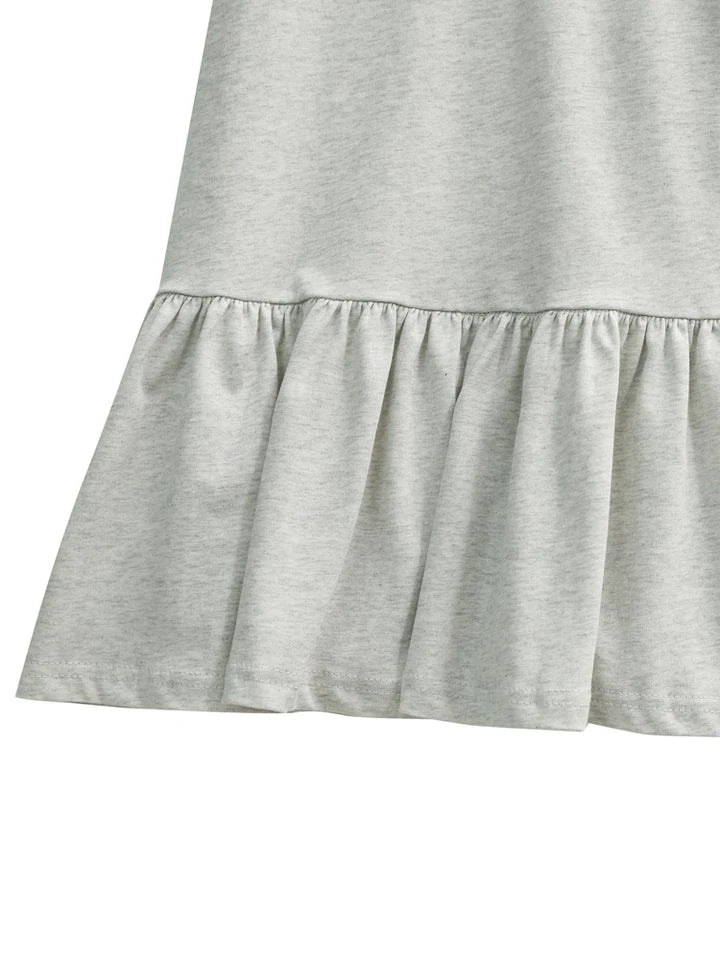 Everyday Wear Girls Dress 2025 Hot Sale Kids Summer Clothes Cotton Cute Letter Print Short sleeved Skirt Child Princess Dresses