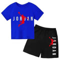 Summer Brand Letter Print Short Sleeve Kid T-shirt+shorts 2pcs Set for Boys and Girls Fashionable Casual Children's Set Outfits